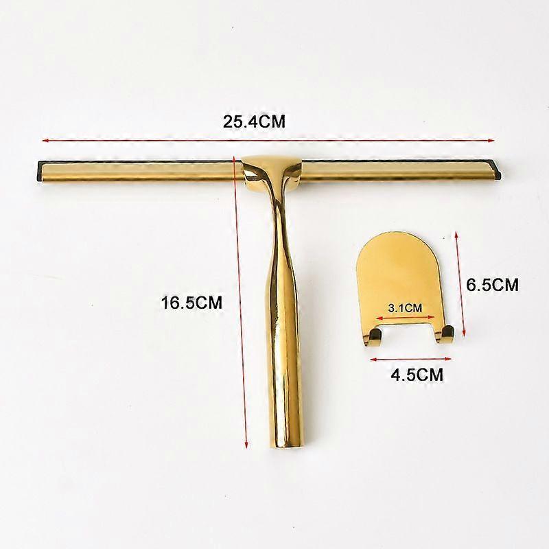 Stainless Steel & Silicone Shower Squeegee with Holder for Windows/Glass