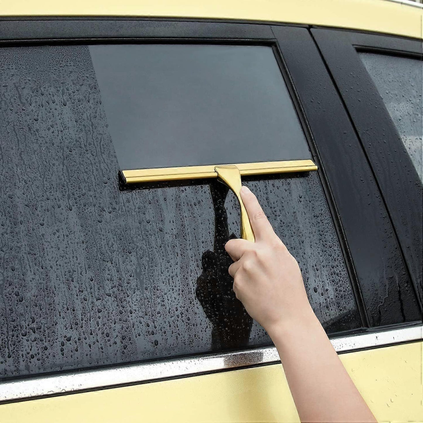 Stainless Steel & Silicone Shower Squeegee with Holder for Windows/Glass