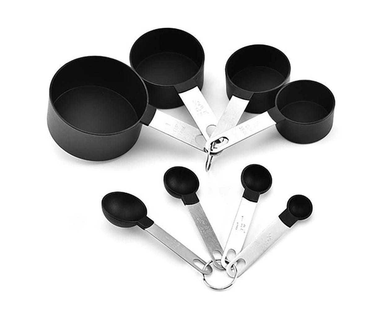 8Pcs/Set Stainless Steel Handle Measuring Spoons Baking Cooking Scale Scoop-Green