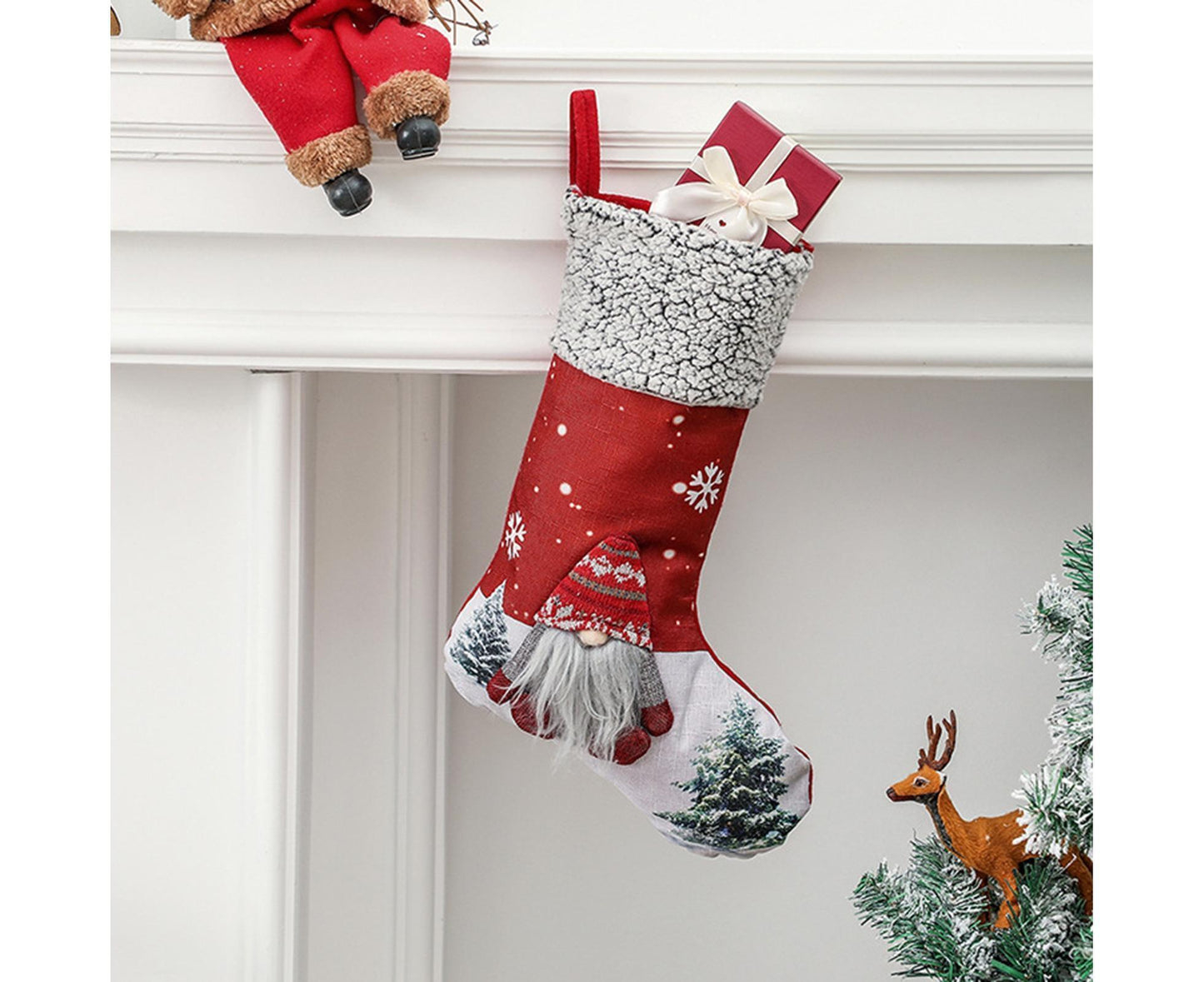 Xmas Stocking Bag for Home-Red
