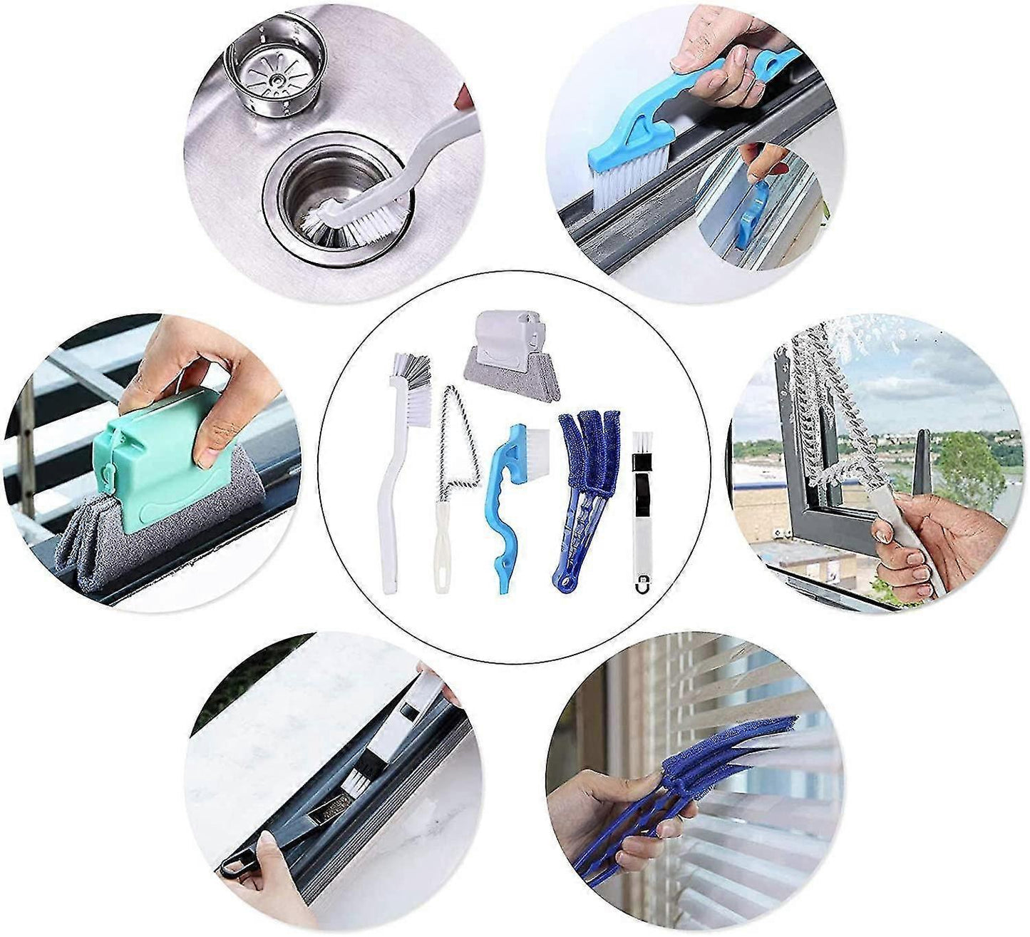 Window Groove & Corner Cleaning Brush for Kitchen & Blinds