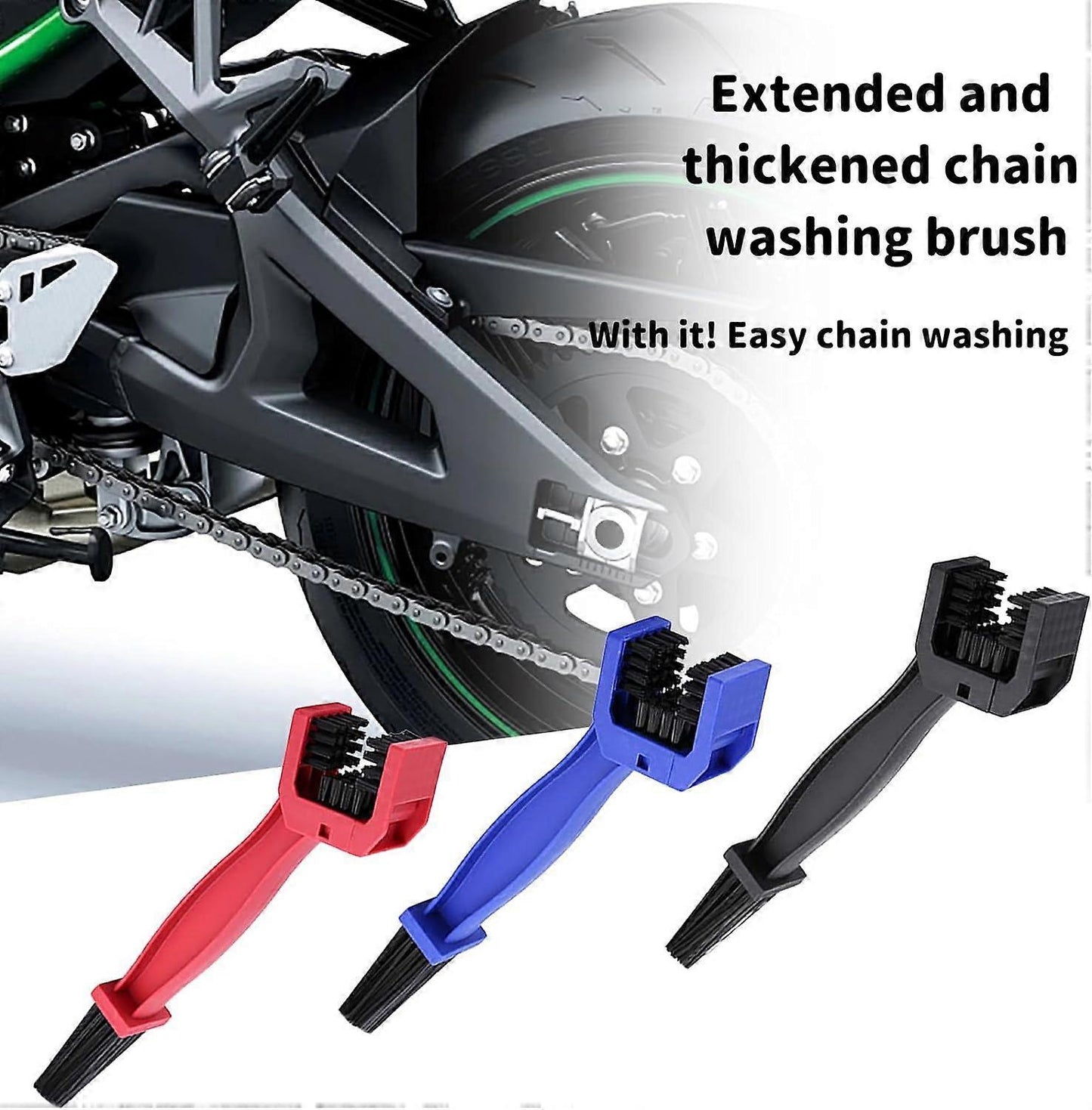 5pcs Motorcycle/Bike Chain Cleaning Brush Set for Maintenance