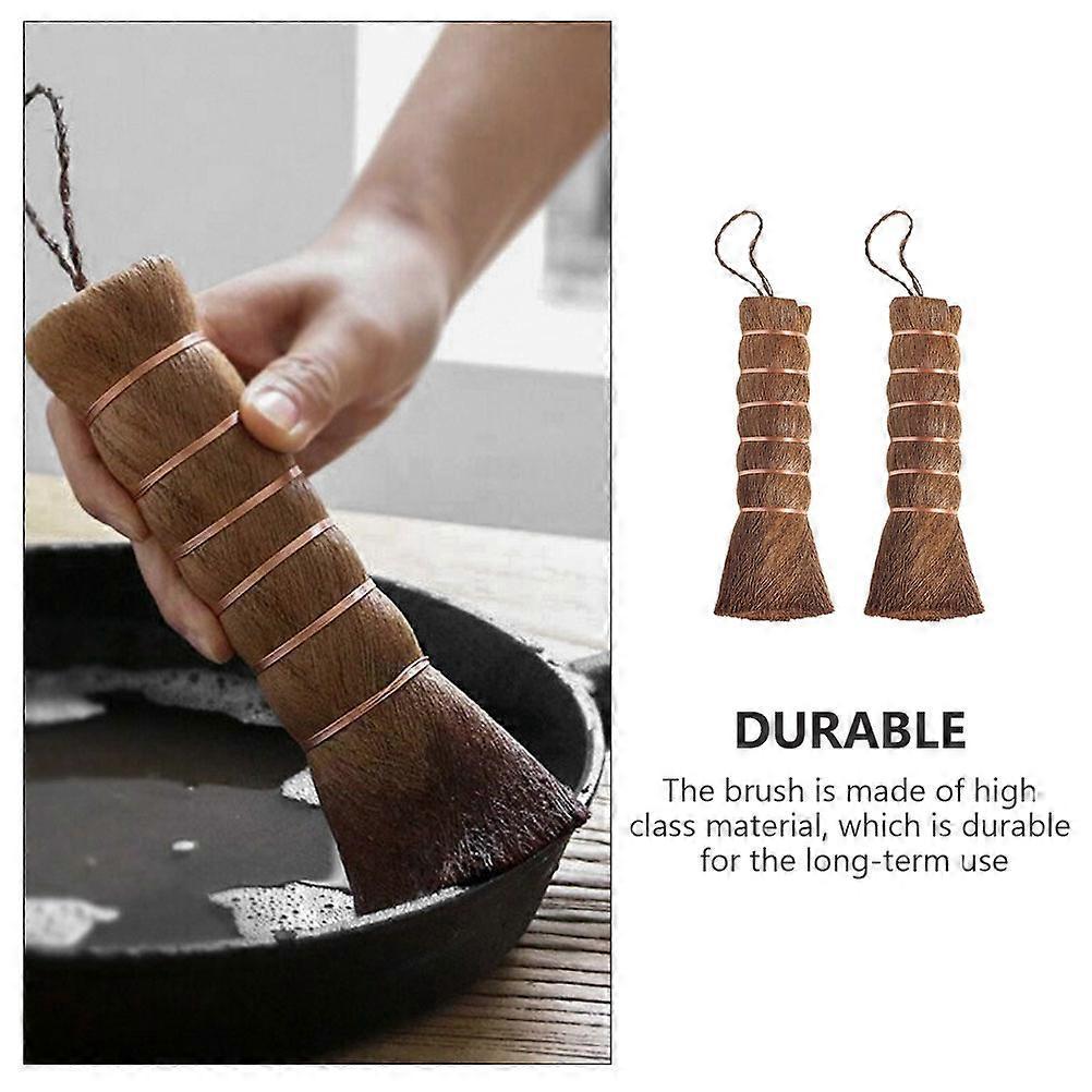 2pcs Kitchen Pot & Kettle Cleaning Brushes, Tray Scrubbers