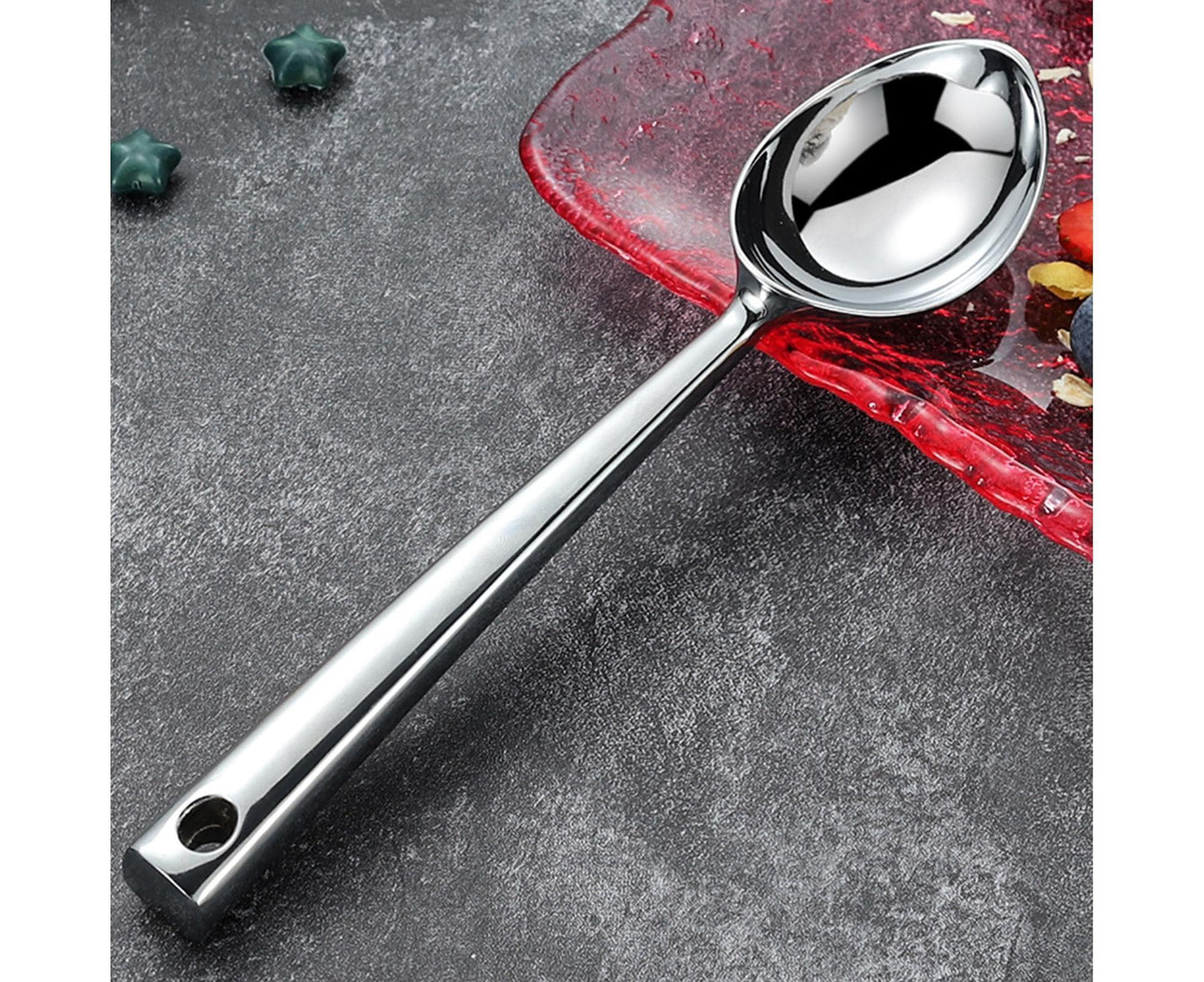 Ice Cream Scoop Anti-slid Stainless Steel Ice Cream Spoon-Home-Silver