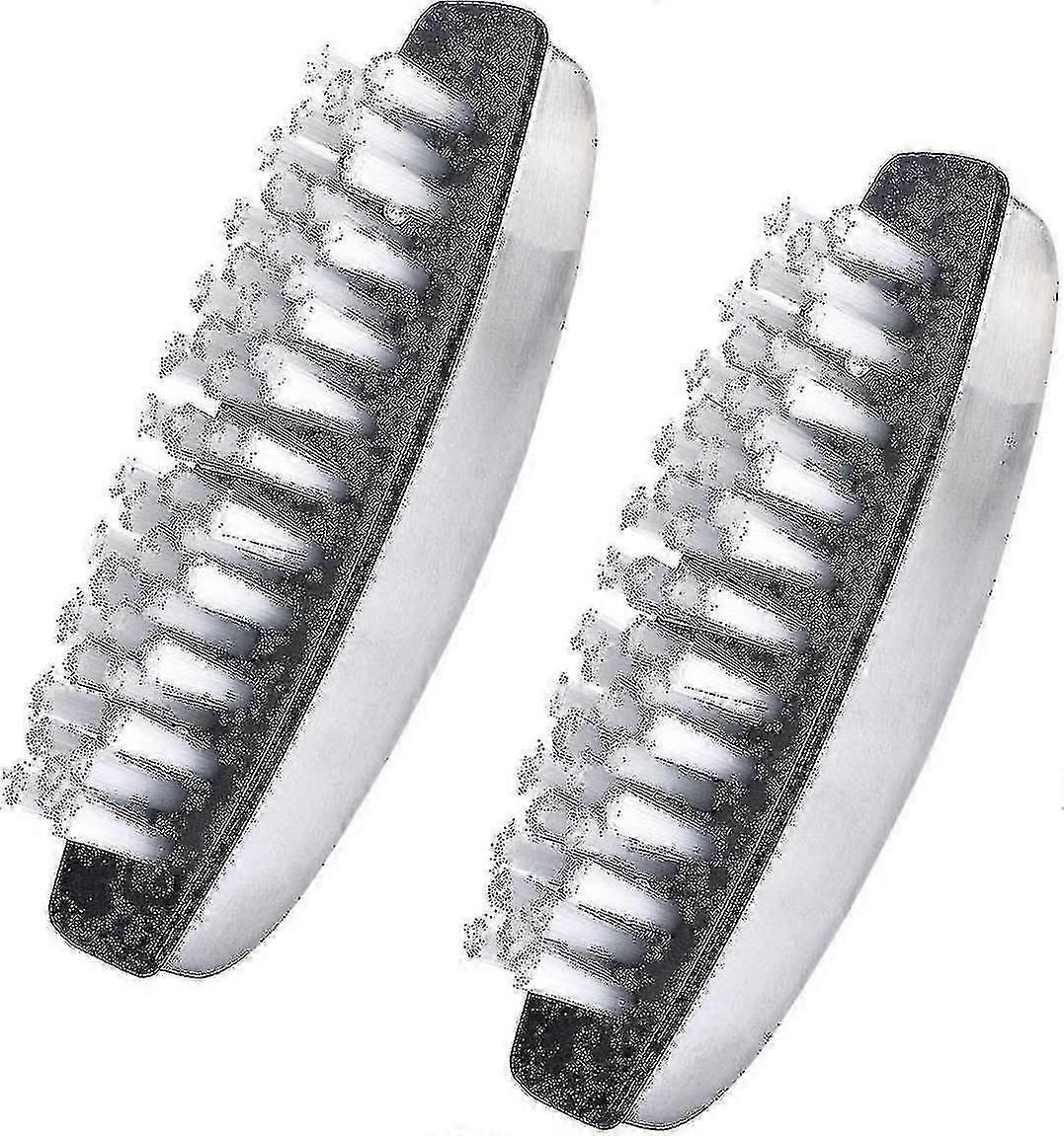 2pcs Fingernail Bristle Cleaning Brushes, Hand Massage Scrub