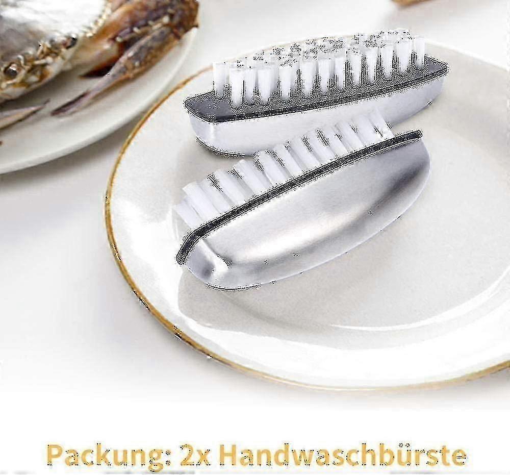 2pcs Fingernail Bristle Cleaning Brushes, Hand Massage Scrub