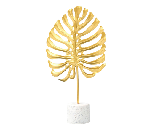 Iron Monstera Leaf Ornament Photo Prop Living Room Desktop TV Cabinet Decoration- S