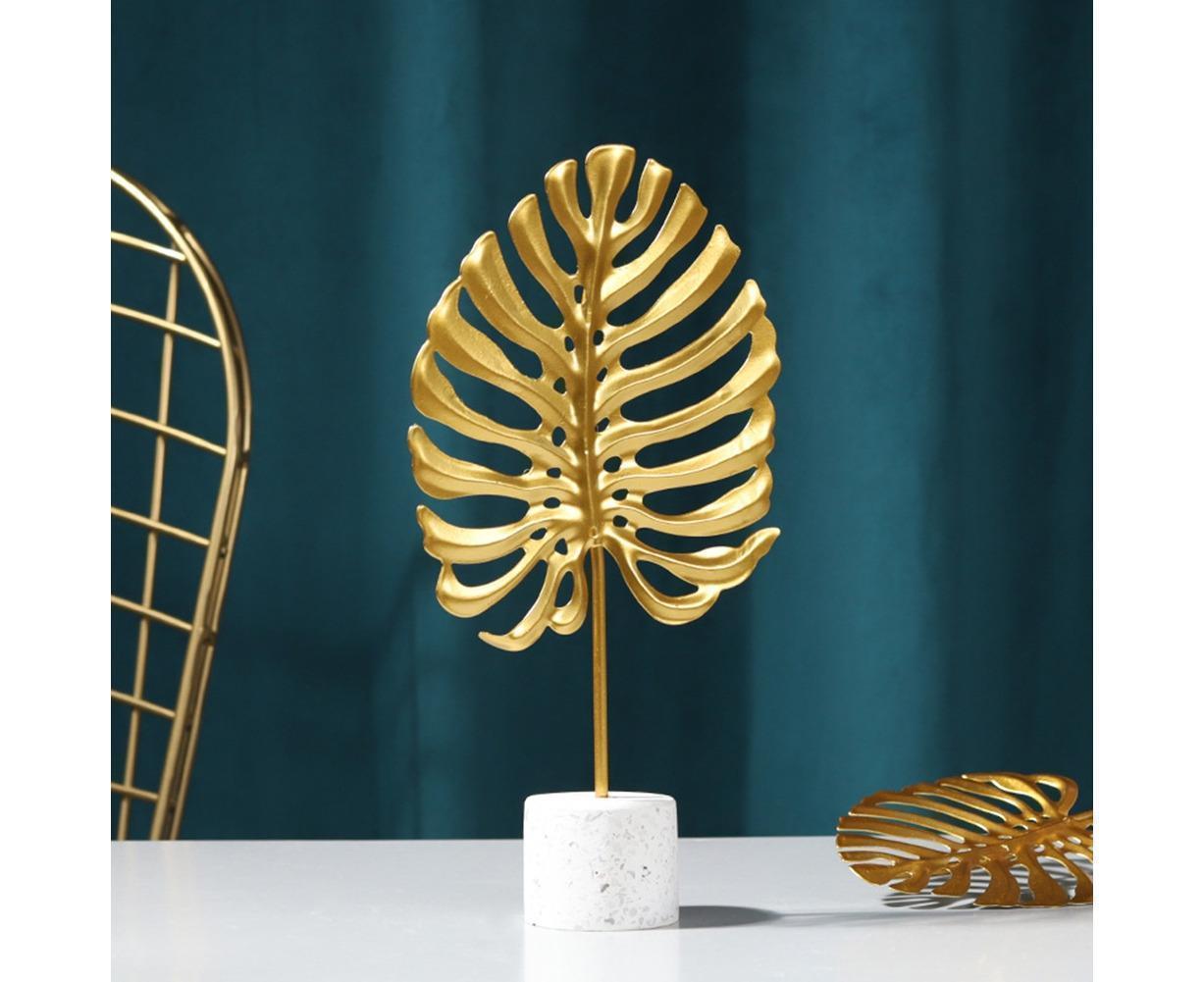Iron Monstera Leaf Ornament Photo Prop Living Room Desktop TV Cabinet Decoration- S