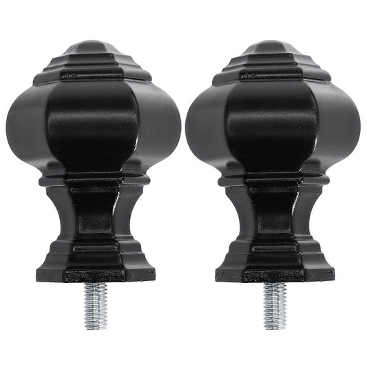 2pcs Curtain Rod Decorative Ends, Swivel End Caps for Windows