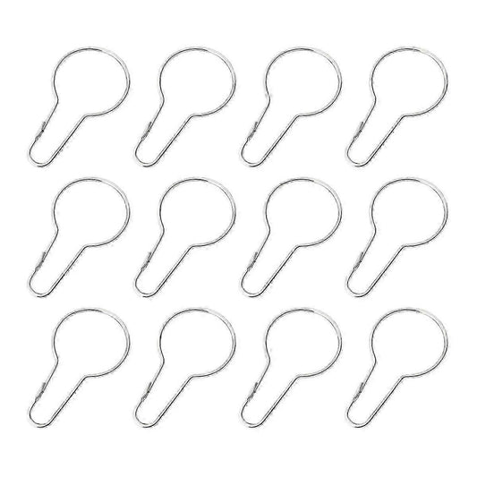 12pcs Shower Curtain Hooks Drapes Holdback Curtain Hooks Clips