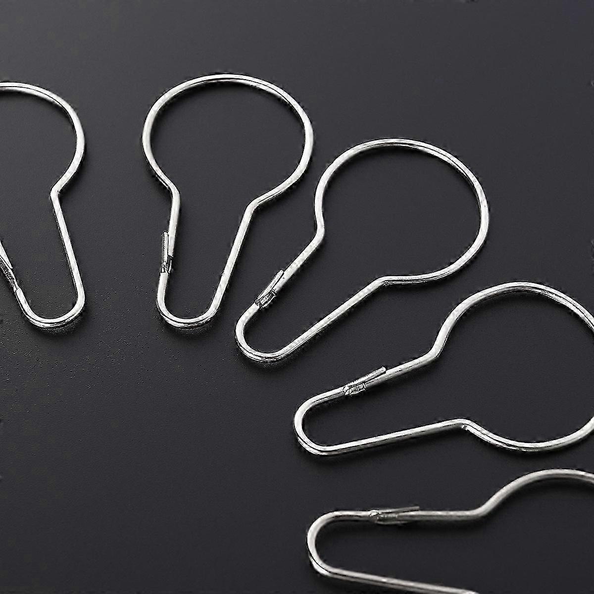 12pcs Shower Curtain Hooks Drapes Holdback Curtain Hooks Clips