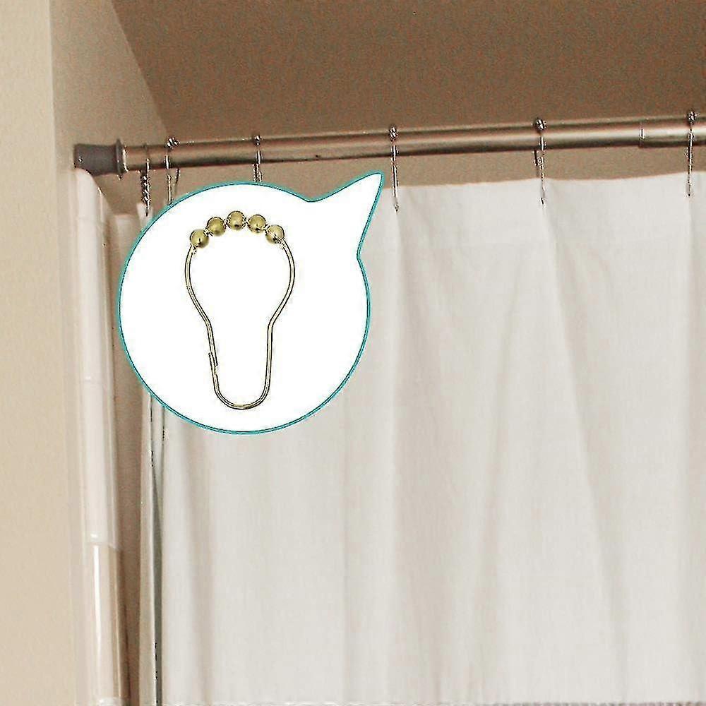 30pcs Stainless Steel Shower Curtain Hooks Gold Curtain Hooks