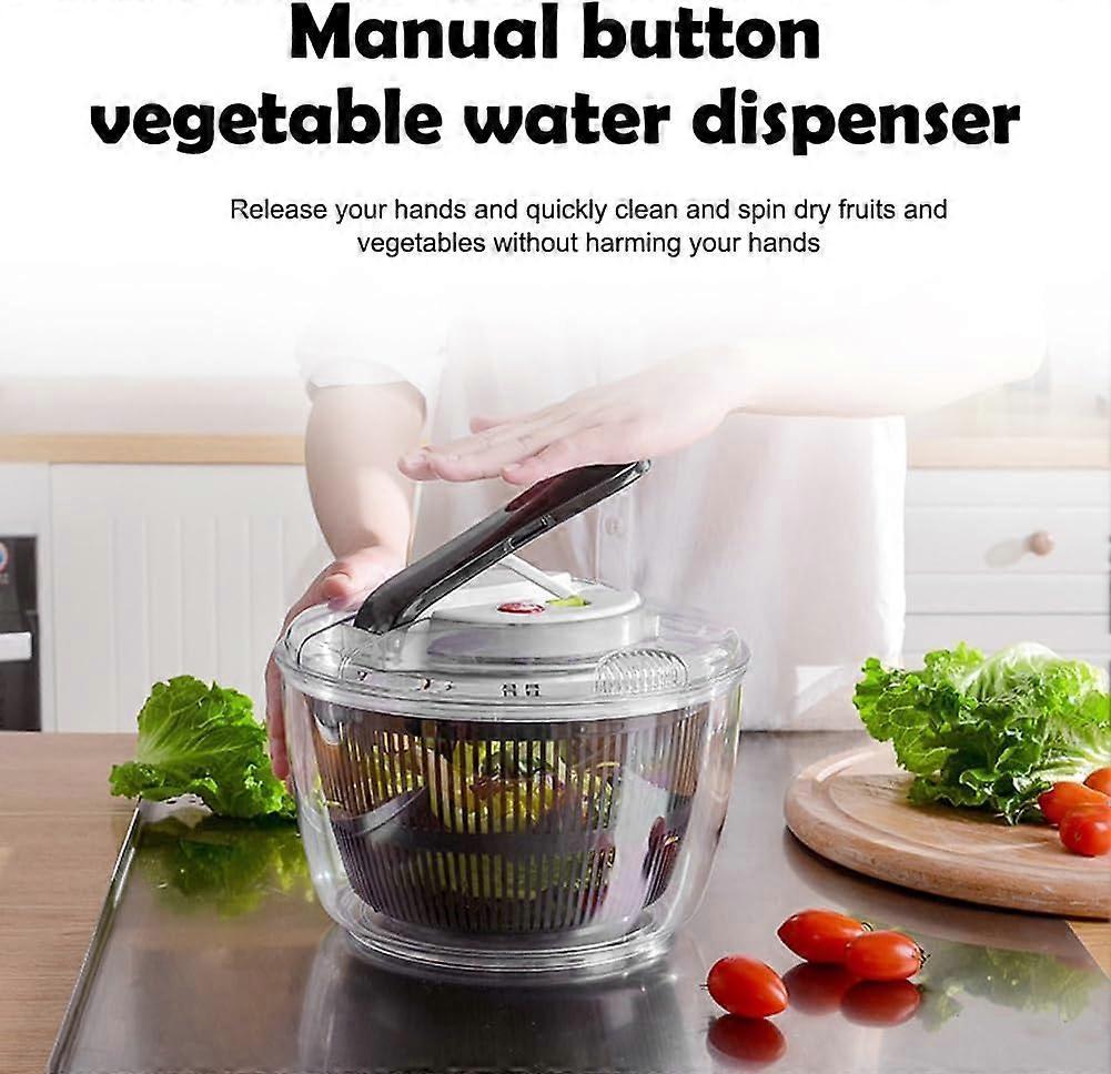 3L Salad Spinner with Lid, Small Vegetable and Fruit Washer & Dryer