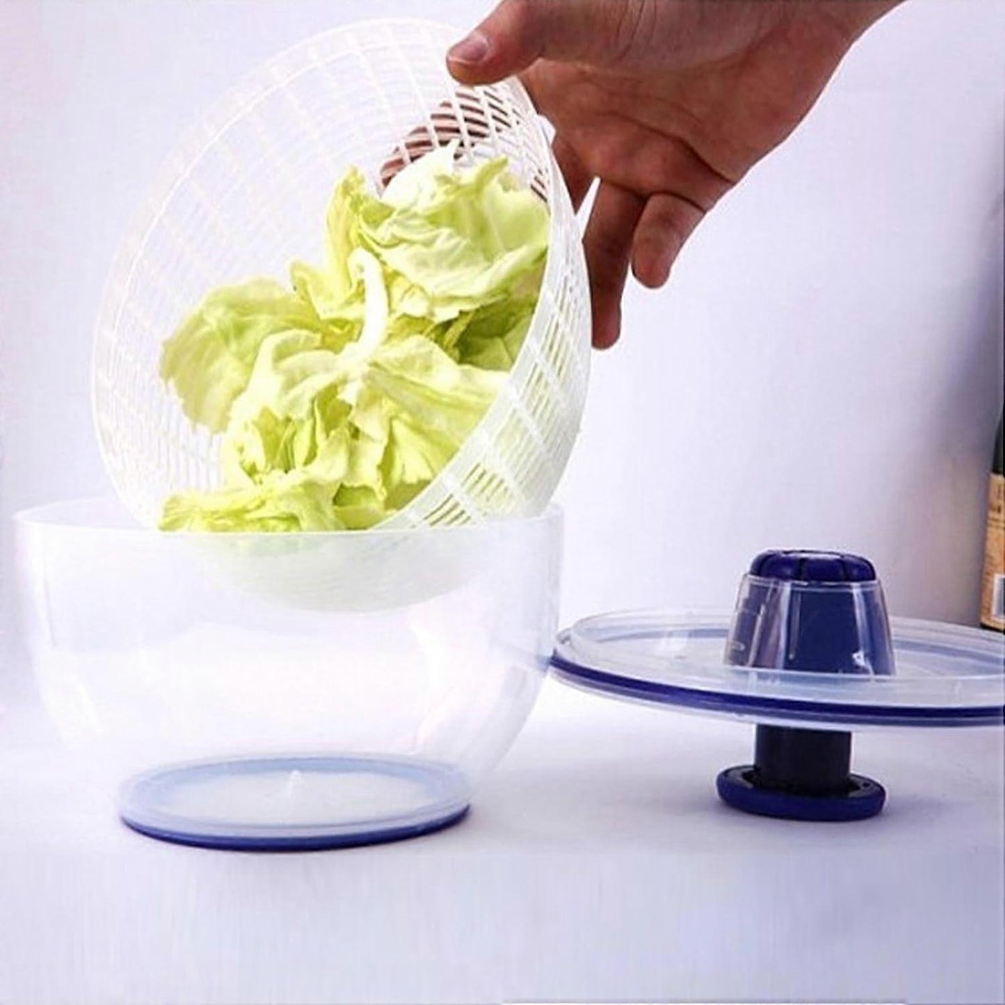 Salad Spinner with Strainer and Lid, Fruit and Vegetable Washer Dryer