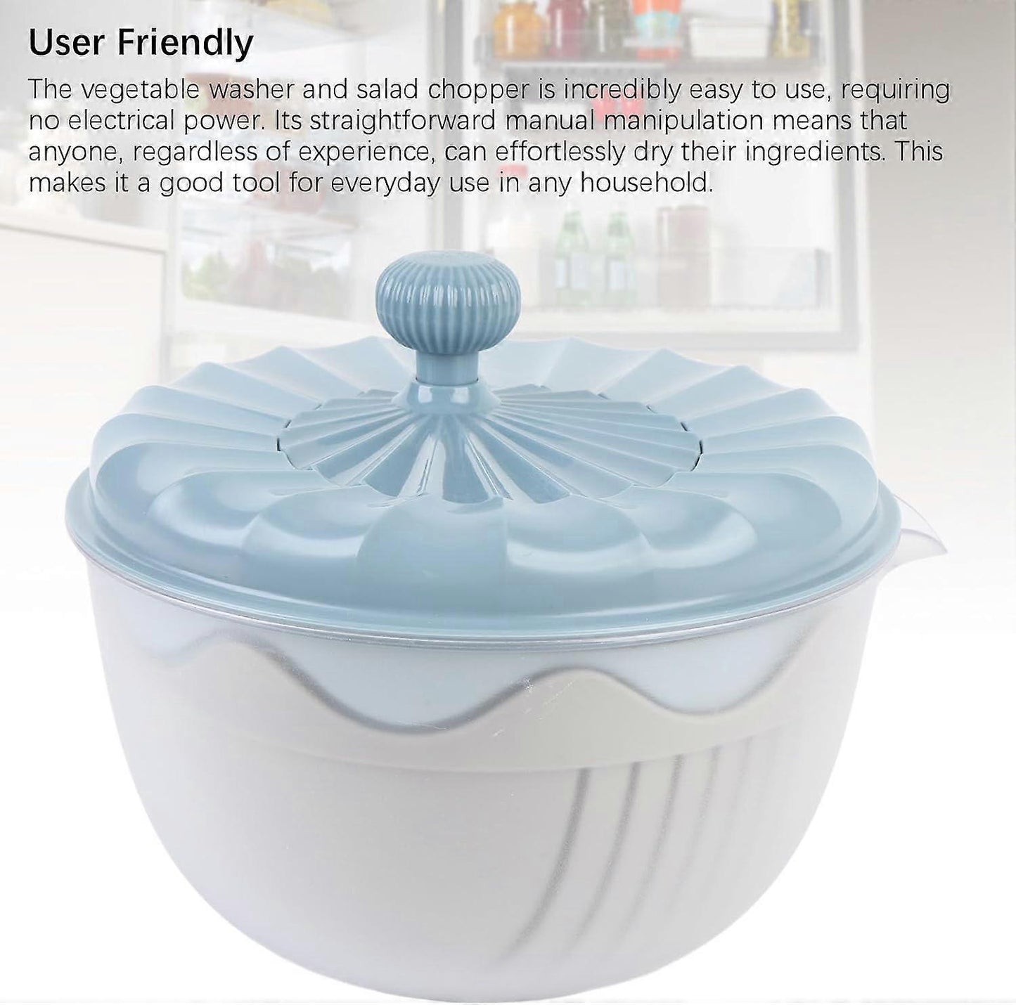 Salad Spinner Salad Dryer for Restaurant Kitchen, Nordic Blue