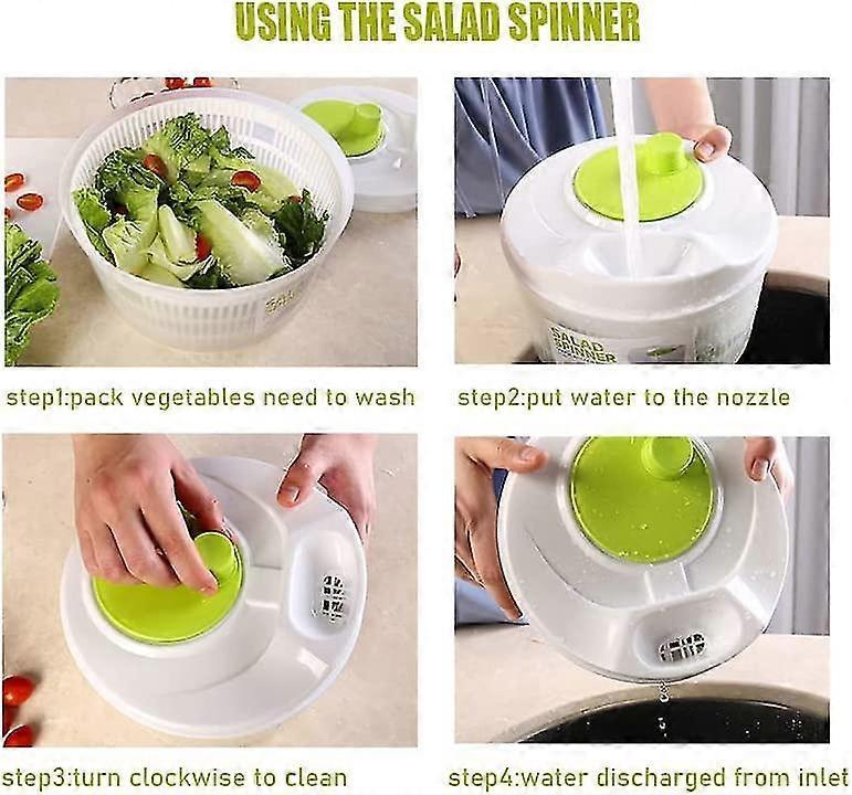 Foldable Salad Spinner with Cover, Veg & Fruit Washer Dryer, Small