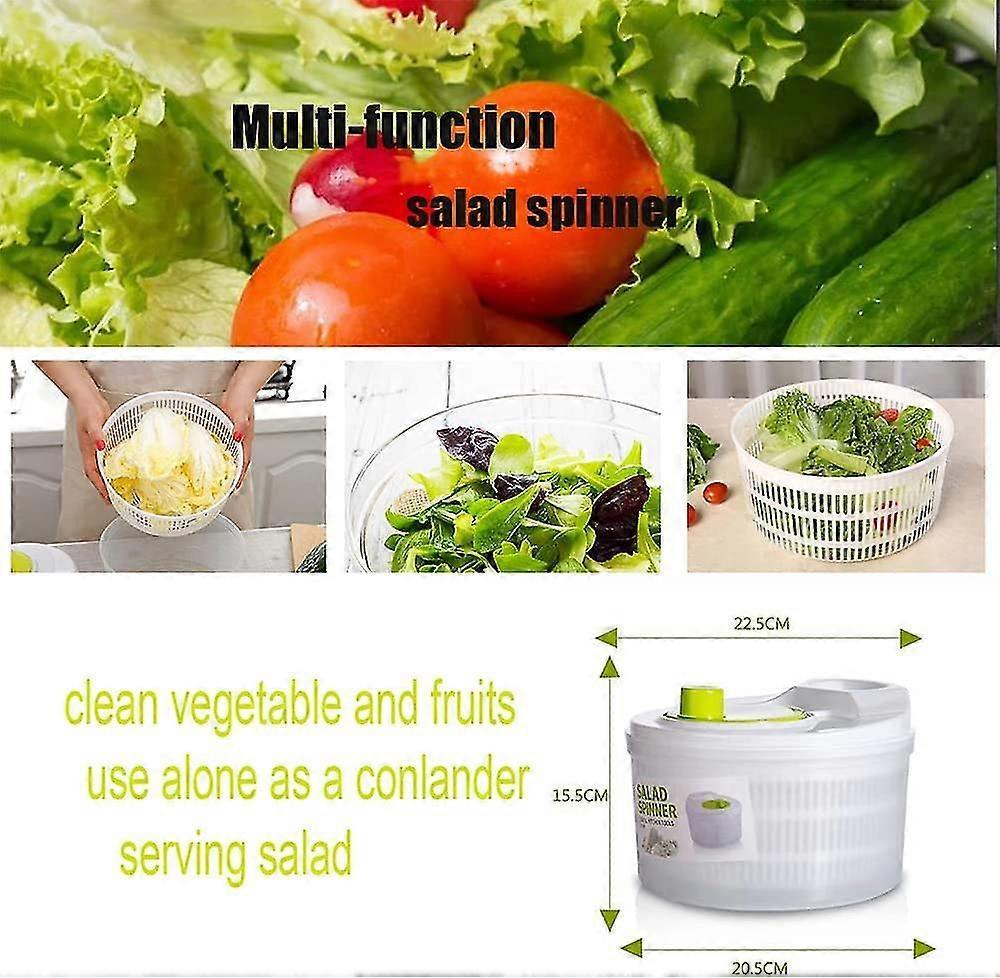 Foldable Salad Spinner with Cover, Veg & Fruit Washer Dryer, Small