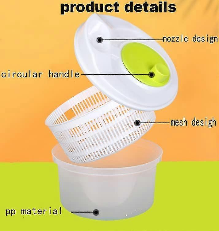 Foldable Salad Spinner with Cover, Veg & Fruit Washer Dryer, Small