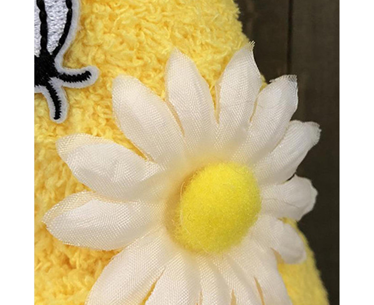Doll Ornament Adorable Fine Workmanship Plush Bumble Bee Gnome Decoration for Home Desktop-Yellow