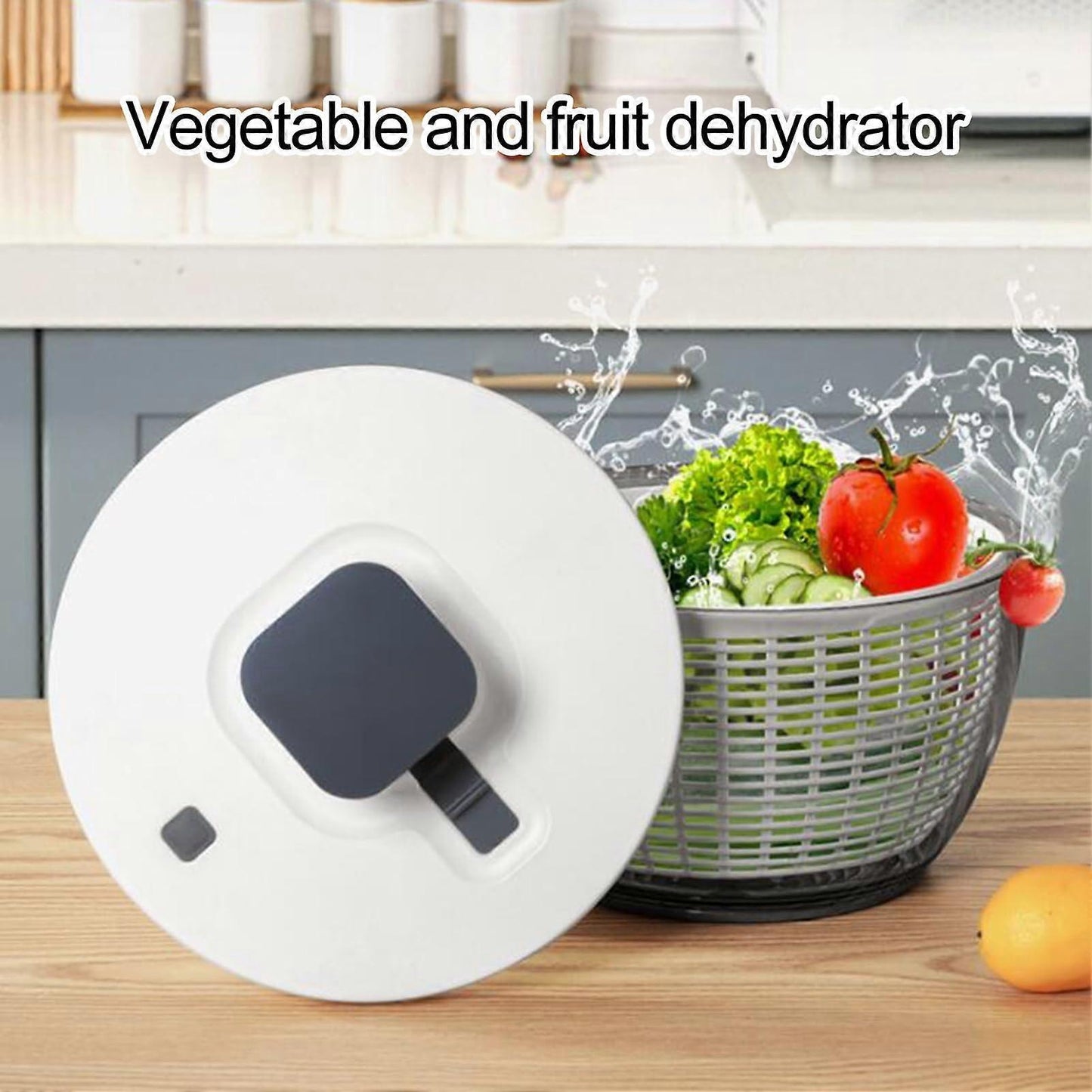 6L Salad Spinner with One-Hand Pump, Lettuce & Fruit Washer Dryer