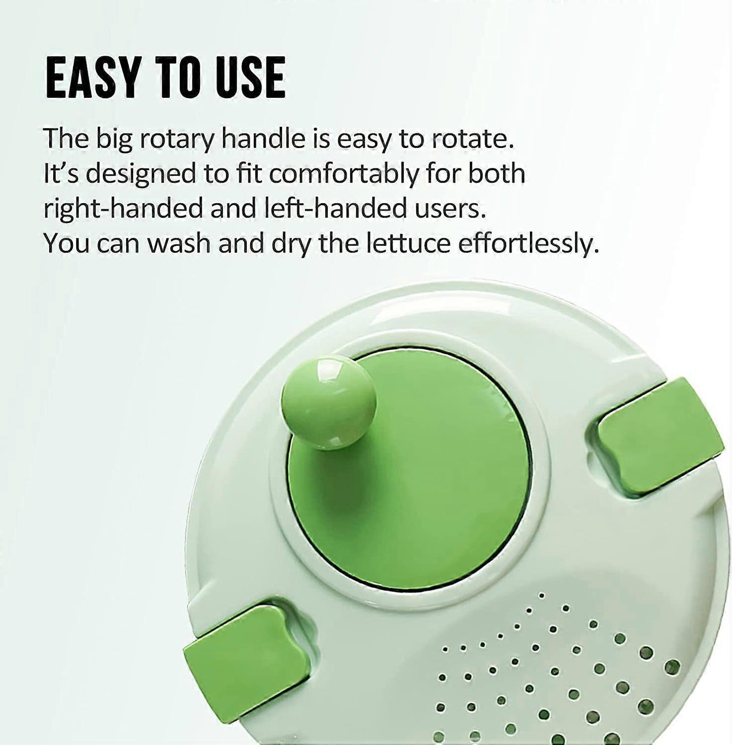 Salad Spinner 4.3Qt Quick Dryer for Lettuce, Fruits & Vegetables