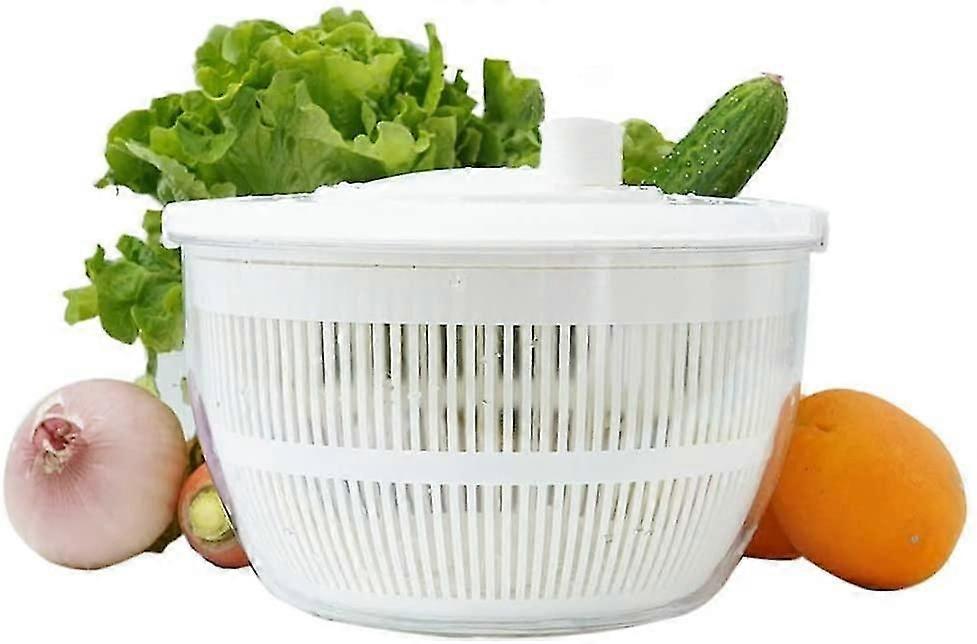 Salad Spinner 4.5L Plastic BPA-Free Non-Slip Vegetable Dryer
