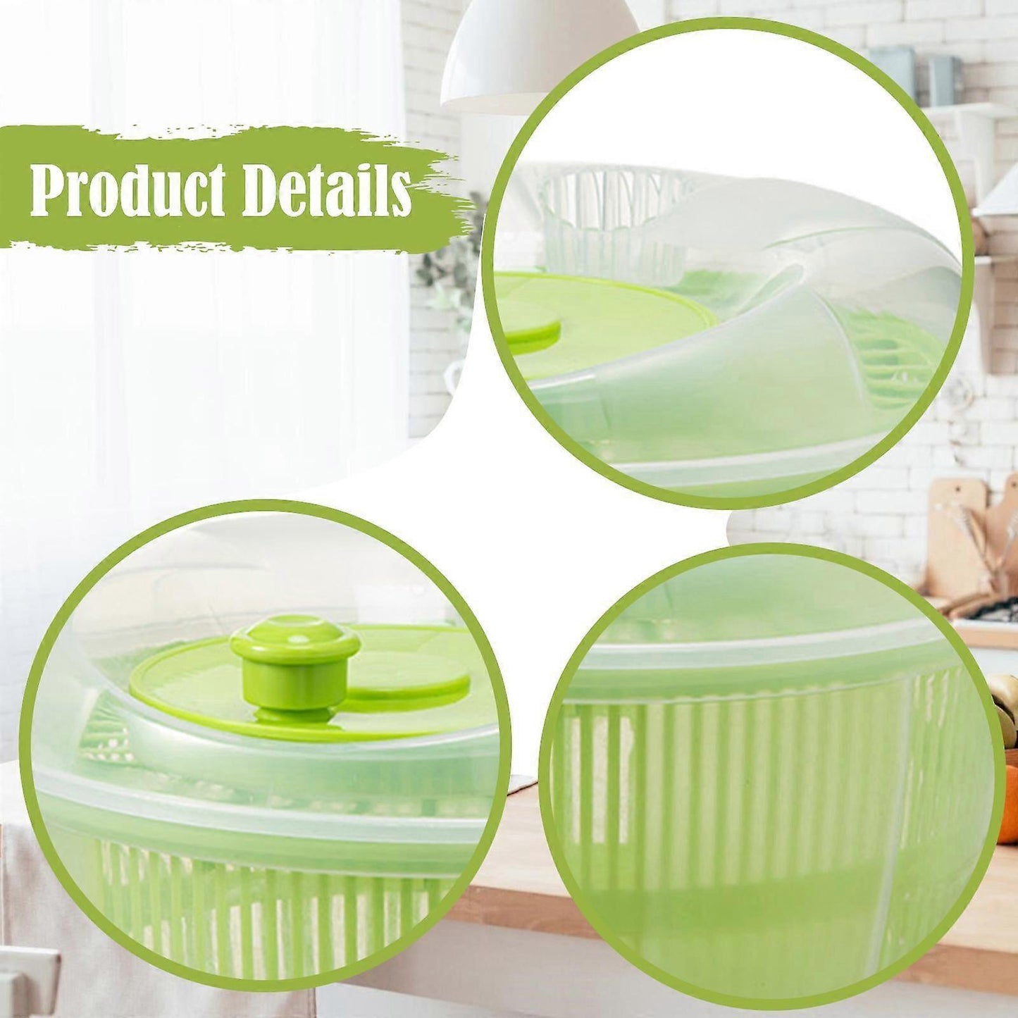 Multipurpose Salad Spinner Vegetable Washer Berry Basket Dryer