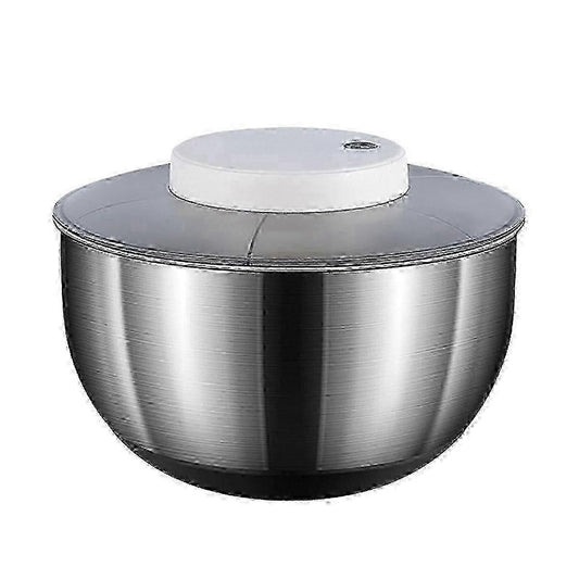 4.5L Electric Salad Spinner Vegetable Washer Silver White