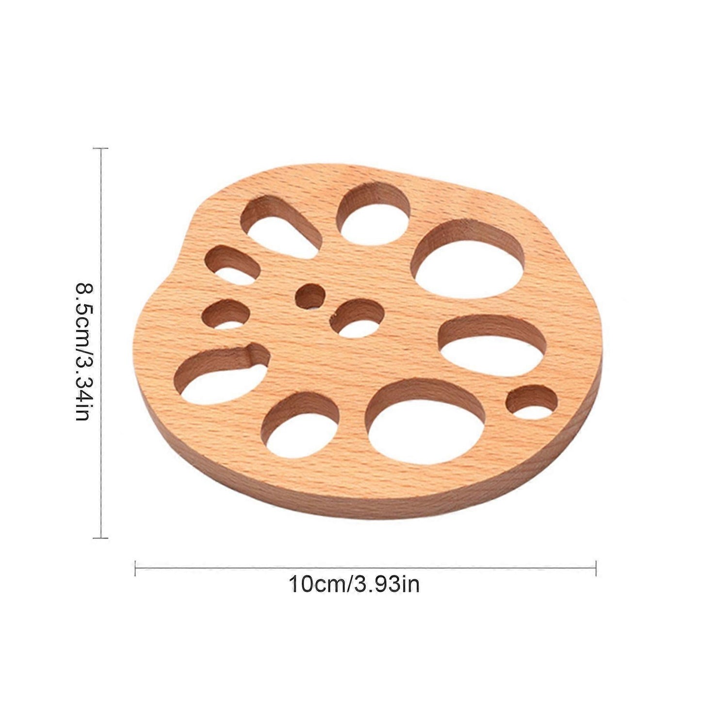 Wooden Drink Coaster Lotus Root Slice Design