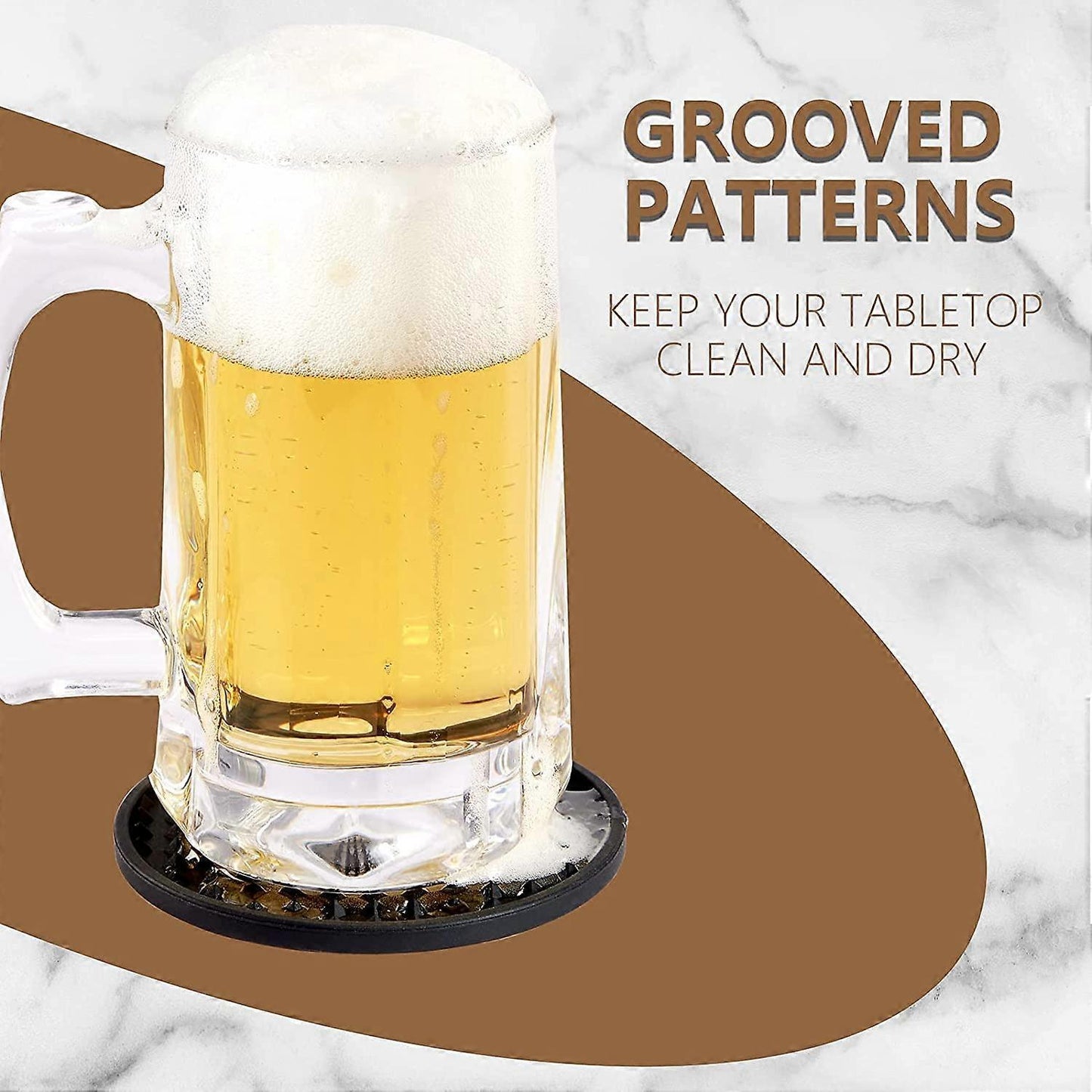 Silicone Drink Coasters with Holder Tabletop Protection