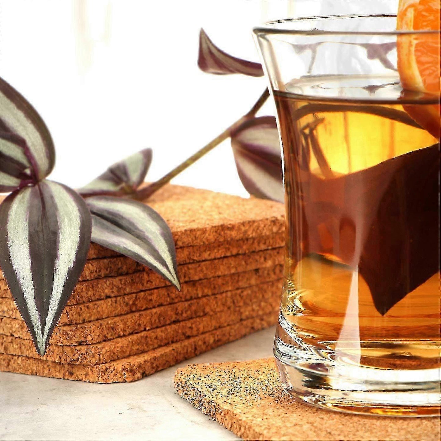 20pcs Round Cork Drink Coasters for Glasses