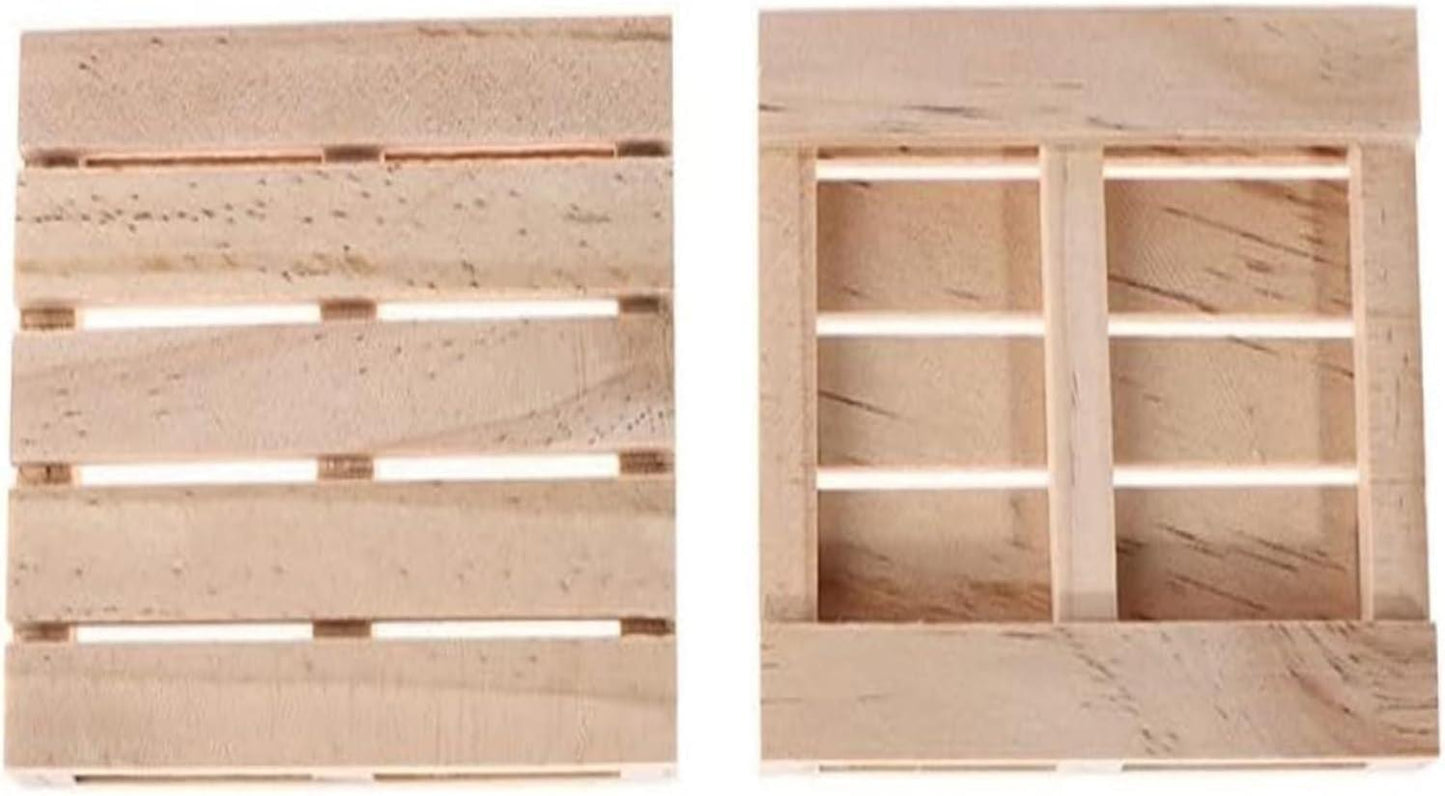 Mini Wooden Pallet Drink Coasters 12x8x1.8cm for Home or Restaurant