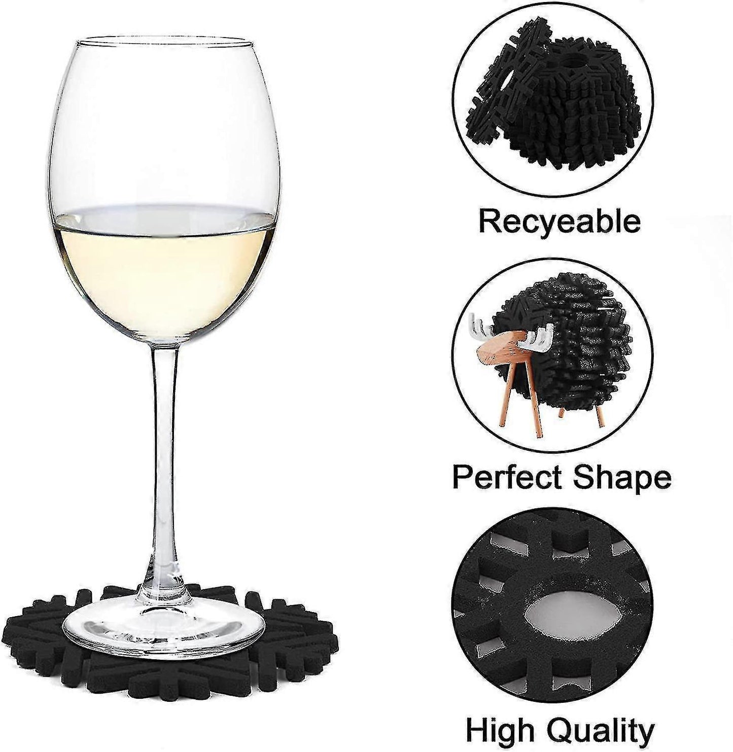 Felt Drink Coasters Non-Slip Washable Heat Resistant