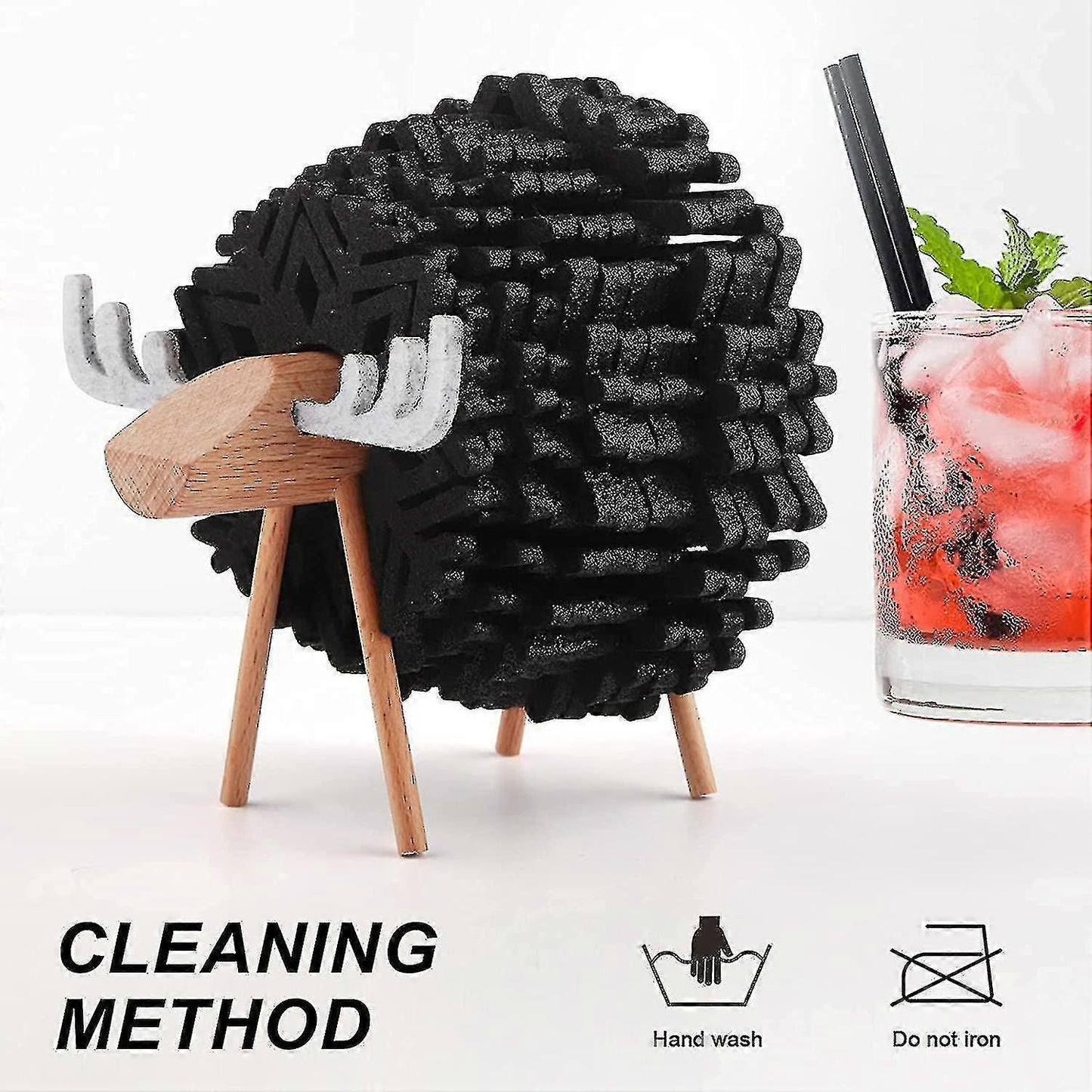 Felt Drink Coasters Non-Slip Washable Heat Resistant
