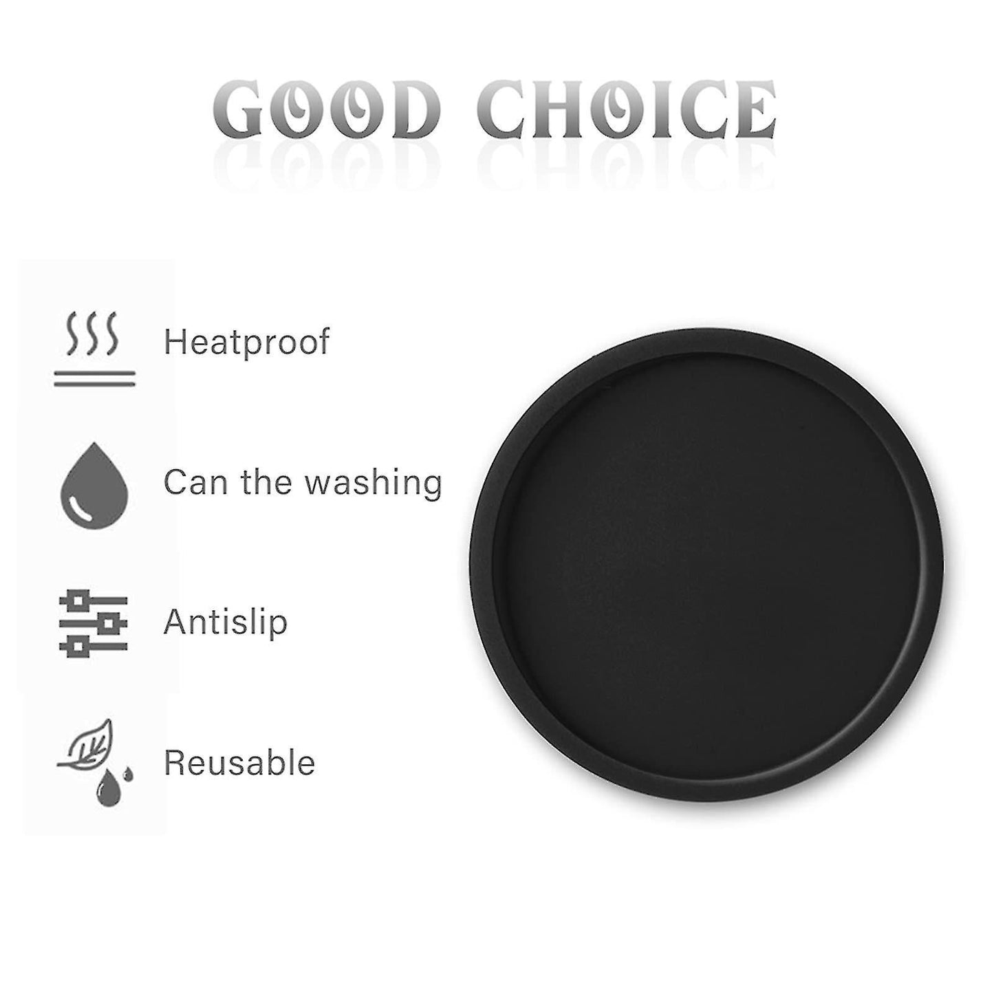 4pcs Silicone Drink Coasters Non-Slip Cup Mats for Hot Cold Drinks Coffee