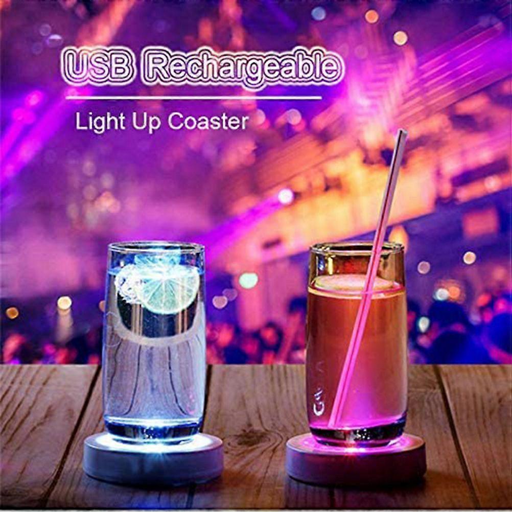 LED Drink Coasters with Light Gravity Sensor for Bar Party Club
