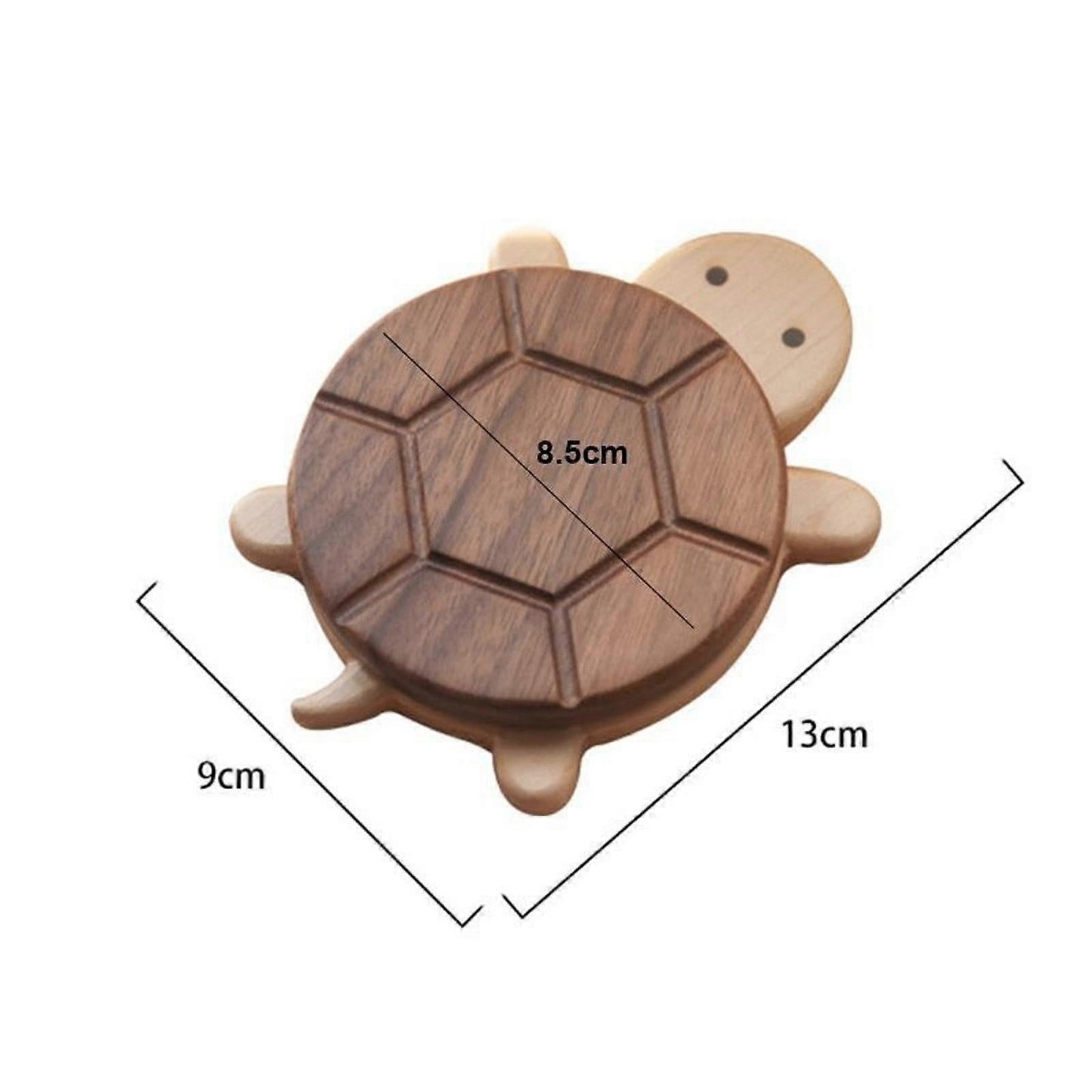 Wooden Cartoon Turtle Drink Coaster for Desktop Accessories