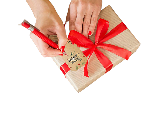 300Pcs/Roll Christmas Gift Sticker-Cowhide Color