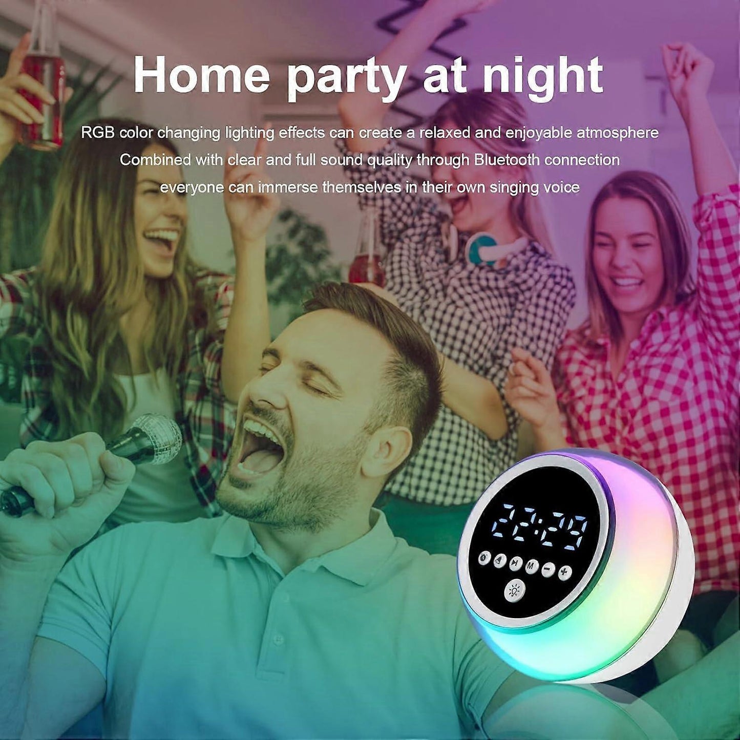 White Noise Machine Sleep Sound Device with Color Changing Lamp