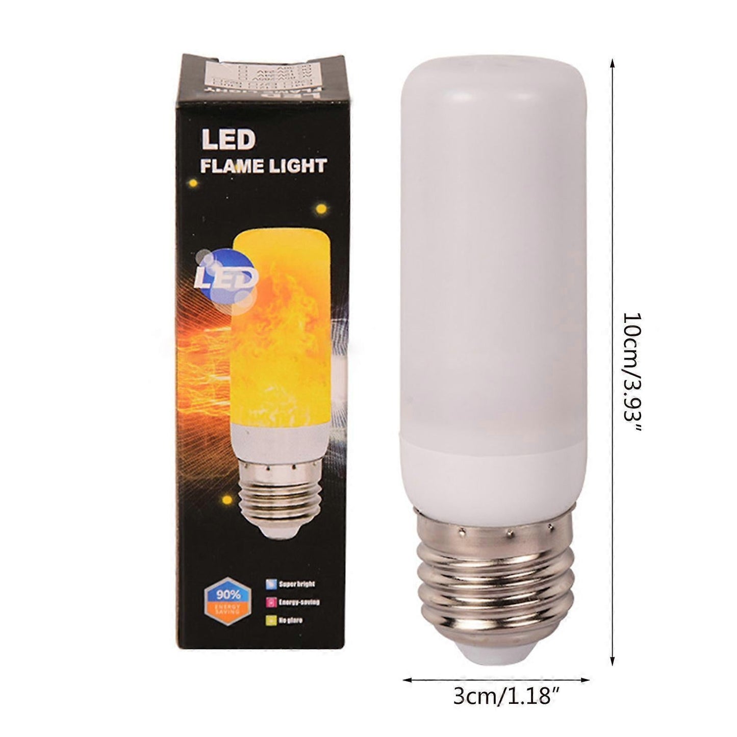 LED Flame Effect Light Bulb E27 Gravity Sensor Fire Decor