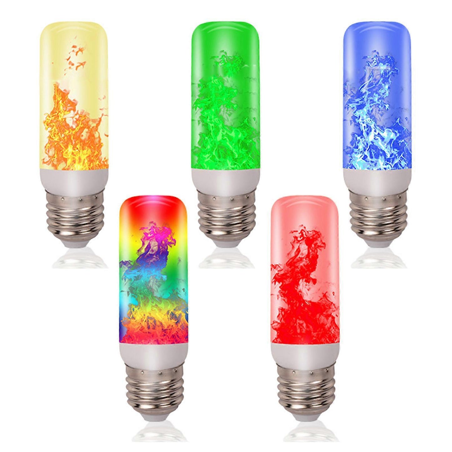 LED Flame Effect Bulb E27 4 Modes Gravity Sensor Flickering Fire Lamp