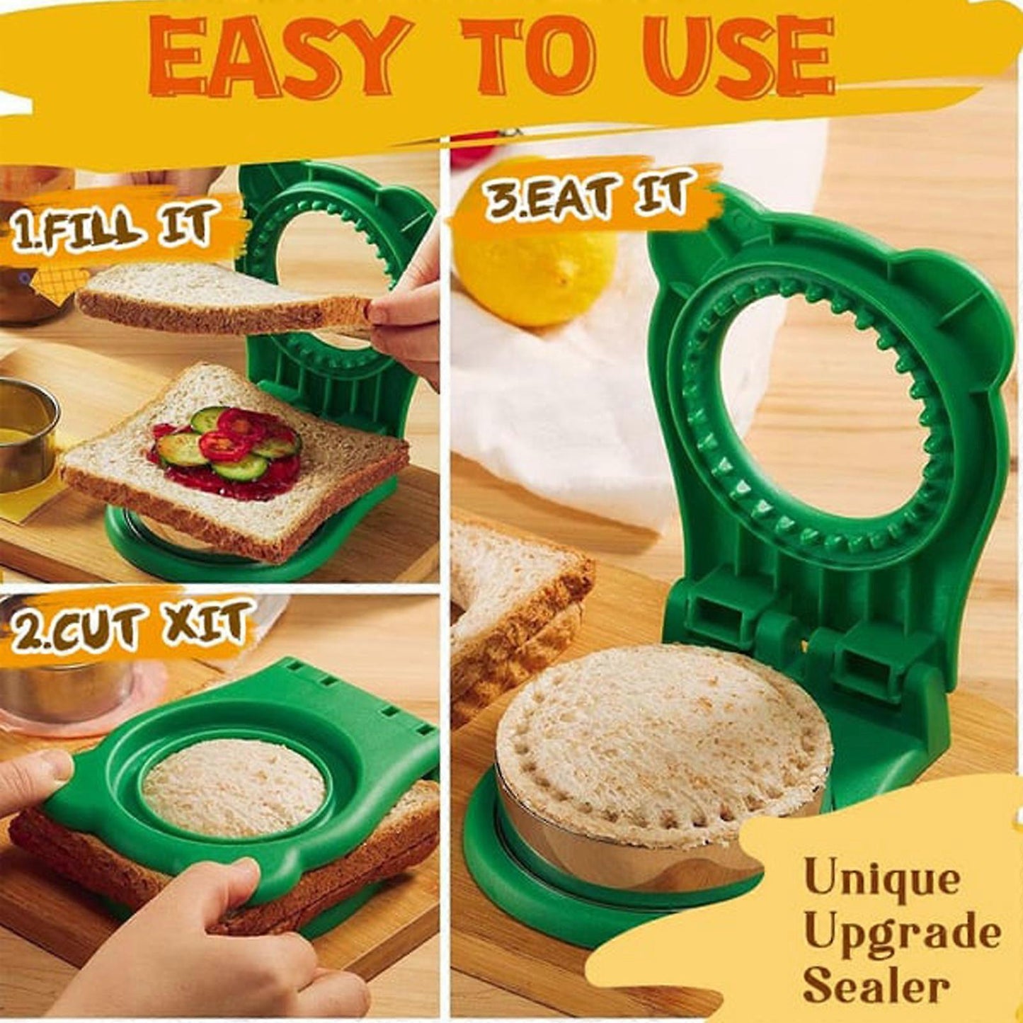 Sandwich Cutter and Sealer Square Pocket Sandwich Maker Cutter