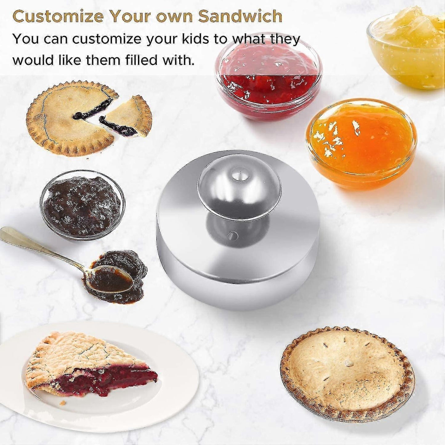 Stainless Steel Round Sandwich Cutter and Sealer for Babies Decruster Maker