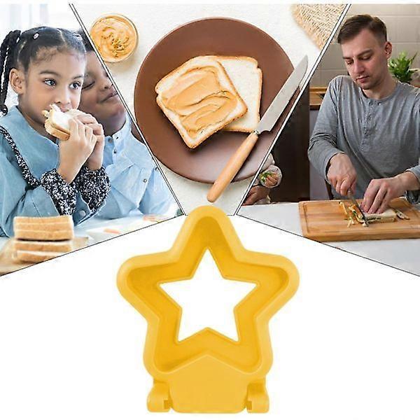 Star Shape Sandwich Cutter Yellow Biscuit Bread Cutter for Babies