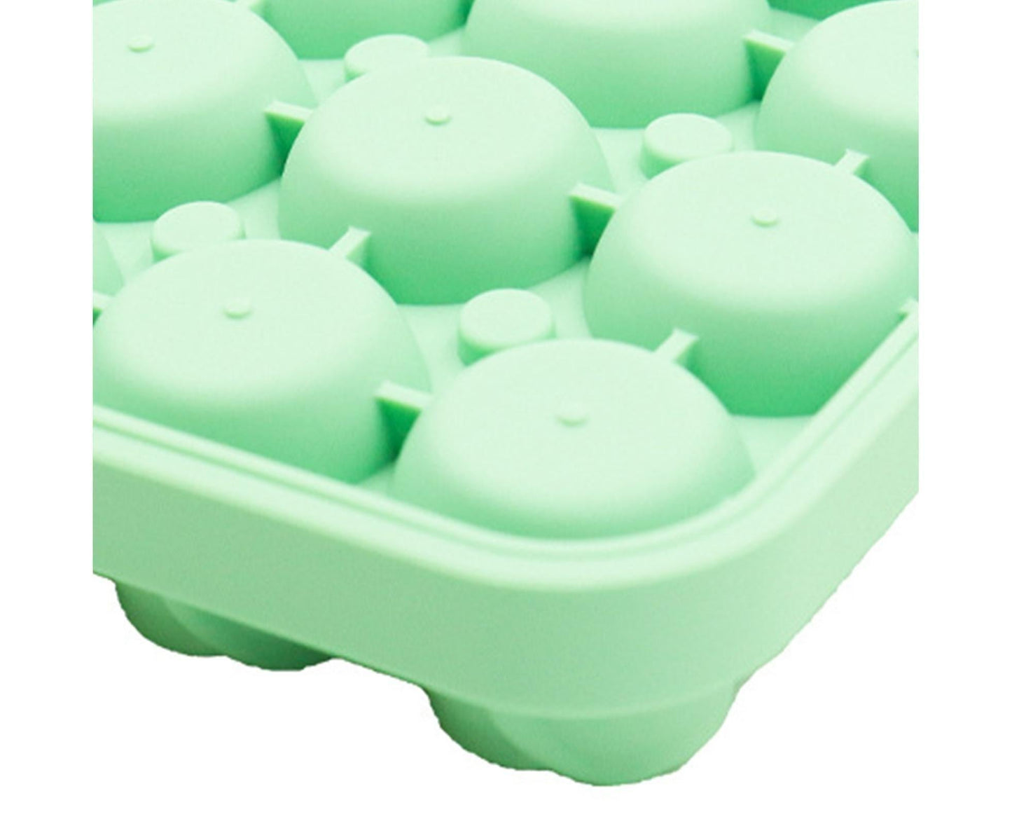 Ice Cube Mold Rose Shape Easy to Release Silicone Removable Lid Ice Tray for Whiskey-Green