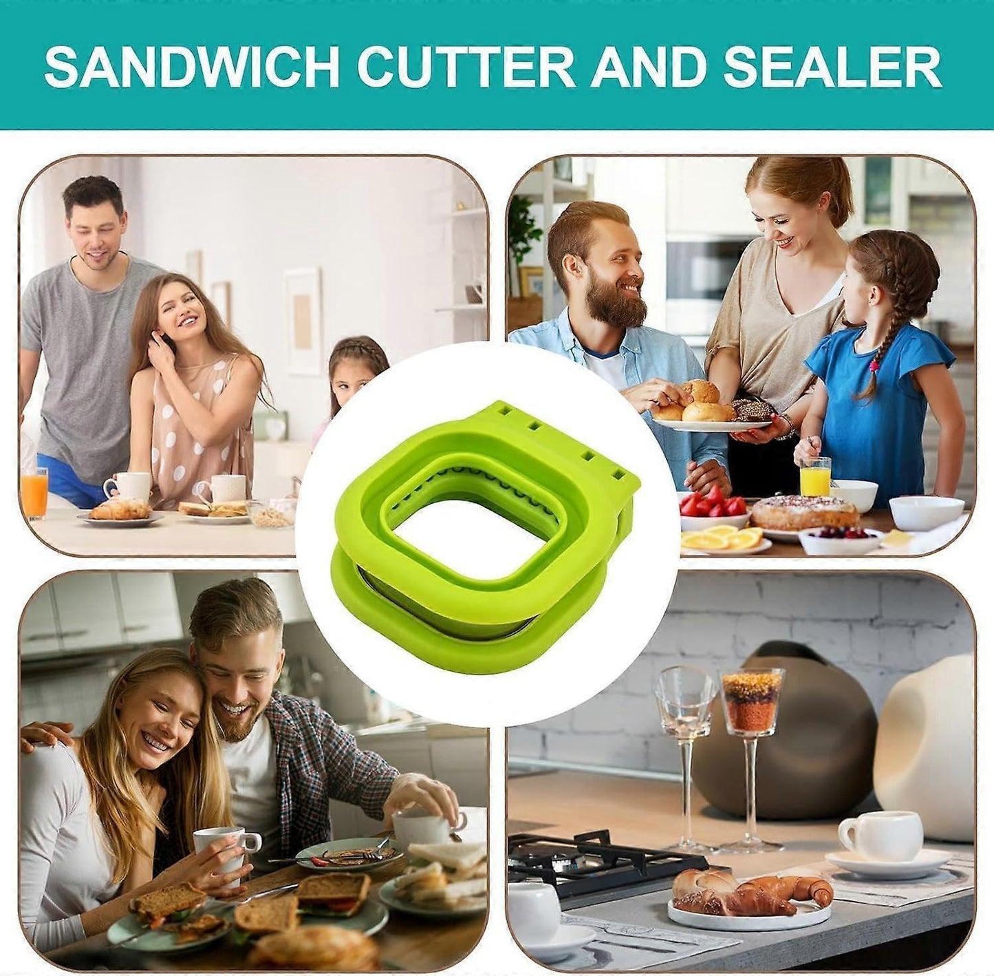 Sandwich Cutter and Sealer Crimper Bread Mould Baking Tool for Babies