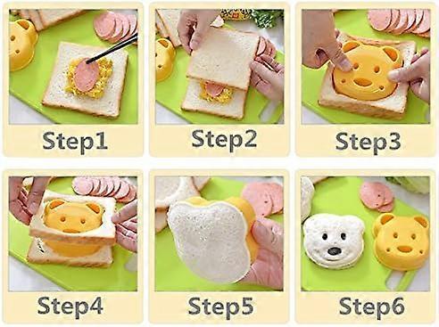 Bear Shape Sandwich Cutter Mold Bread Maker for Babies Lunch
