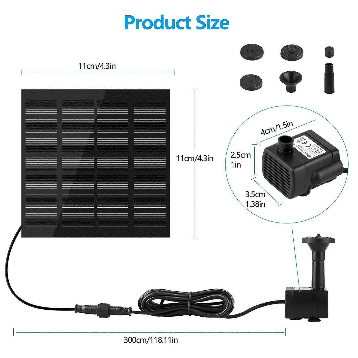 Solar Fountain 1.2W Outdoor Garden Solar Water Fountain Pump