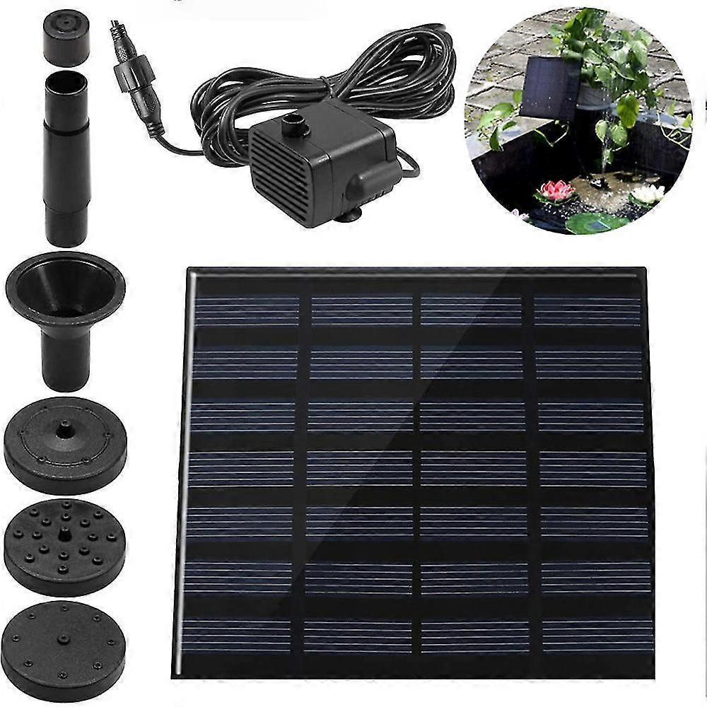 Circle Solar Fountain Pump with 6 Nozzles Water Feature
