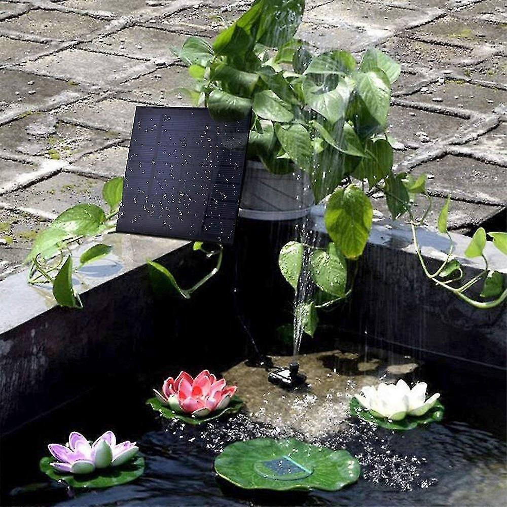 Circle Solar Fountain Pump with 6 Nozzles Water Feature
